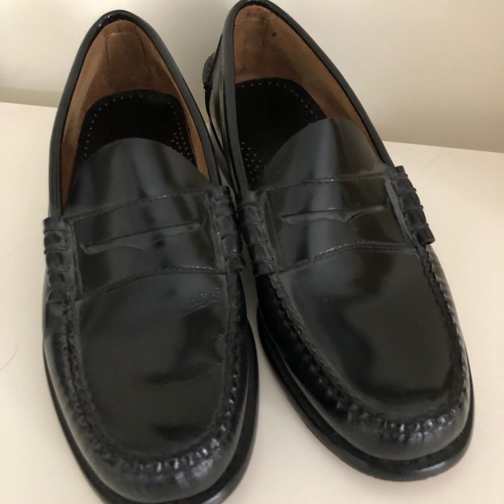 Leather penny loafer